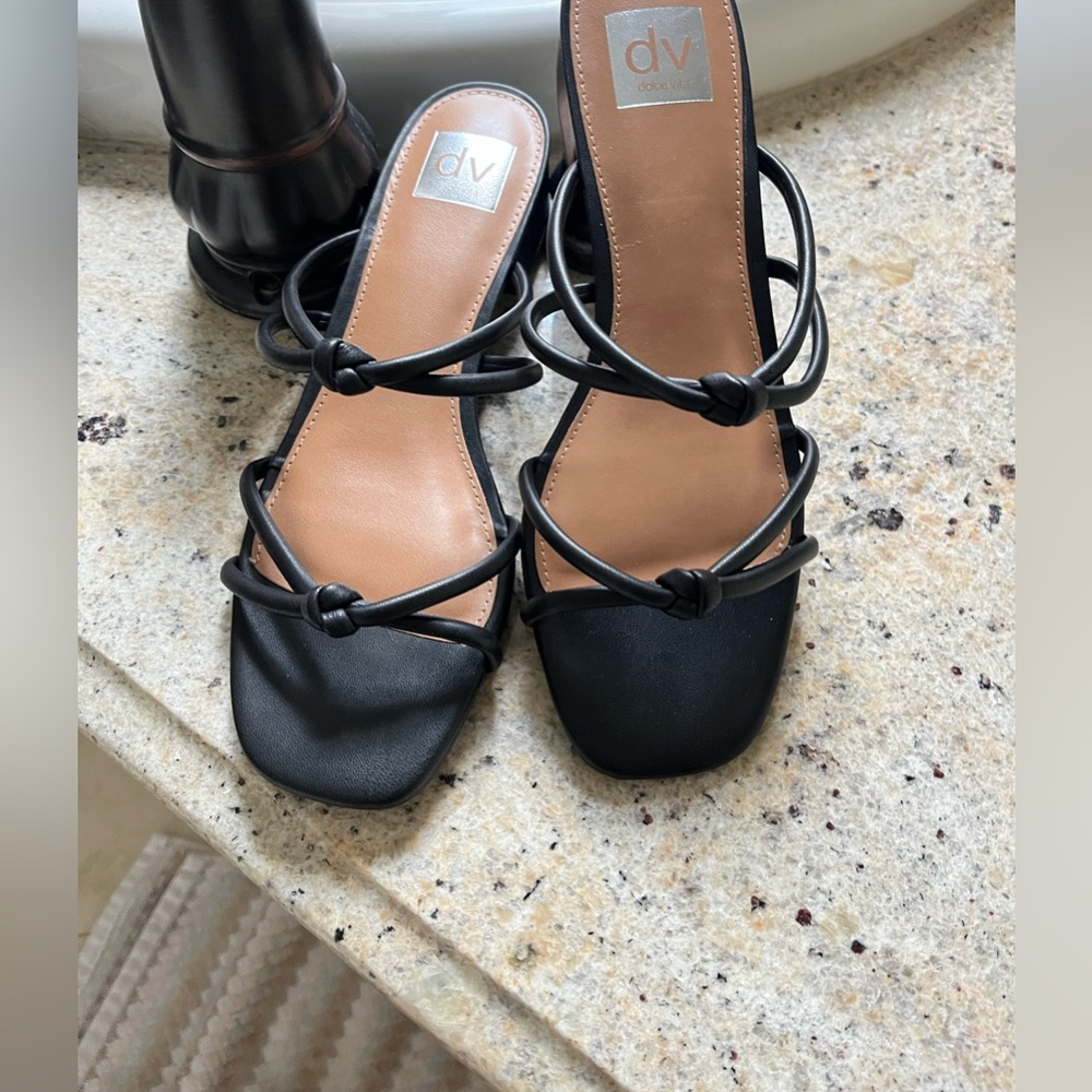 Dolce Vita black slide sandals
